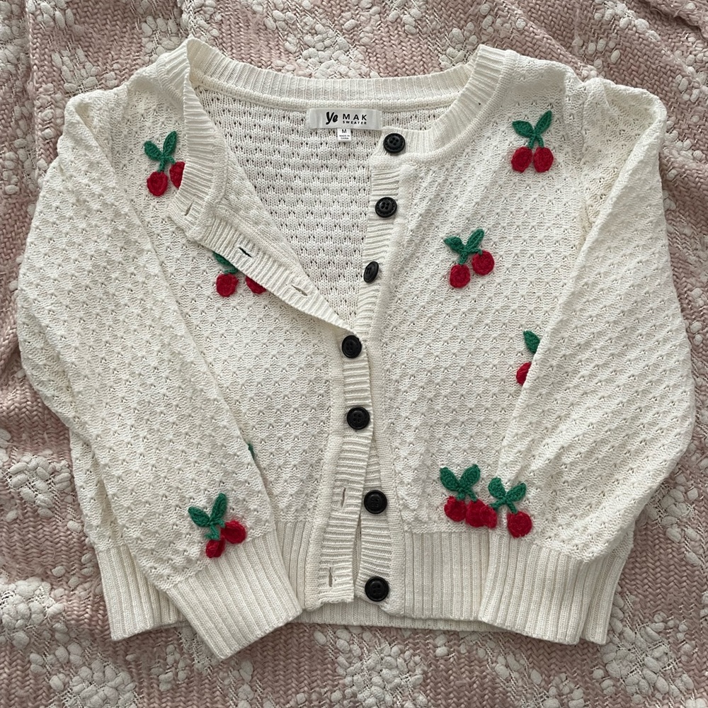Adorable cherry knit sweater!